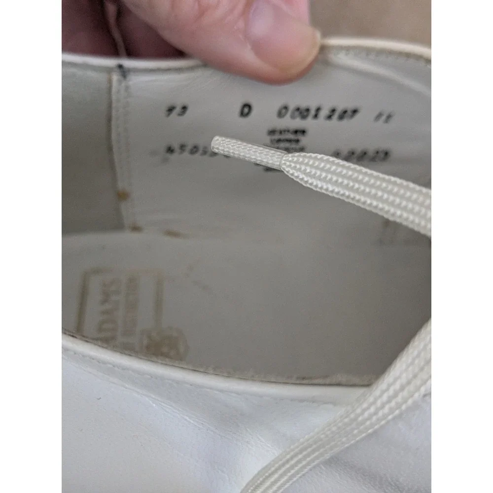 Stacy Adams Mens White Leather Cap Toe Oxford Dress Shoes 11 D 0001207‎ 11